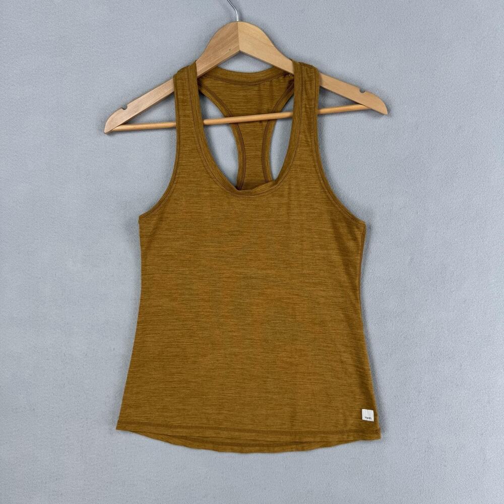 Vuori Tank Top Womens XS Yellow Racerback Scoop Neck Lightweight Athletic Gym